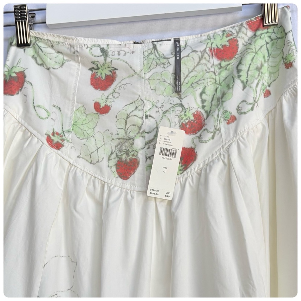 NWT Swan Gossip x Anthropologie Basque-Waist Artist Print Maxi Skirt size 6 - Picture 9 of 17